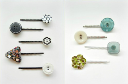 Button Bobby Pins