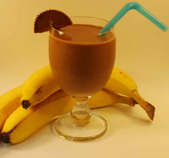 Chocolate, Peanut Butter and Banana Smoothie