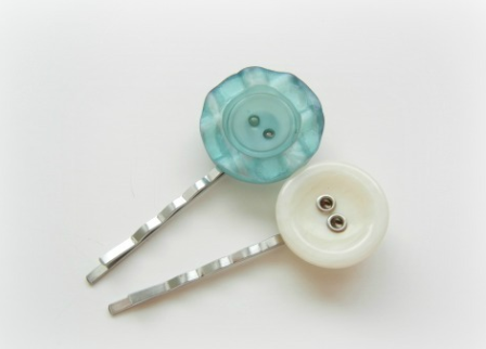 Creating Button Bobby Pins
