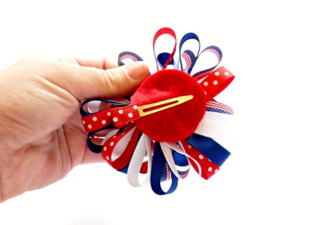 Loopy Puff Bow Pin