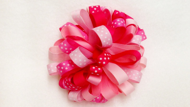 Pink Loopy Puff Bows