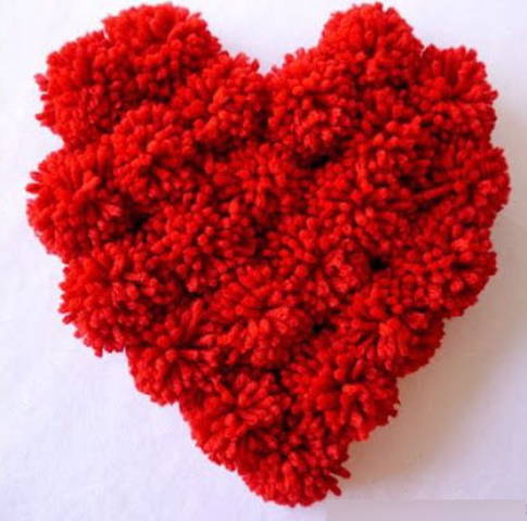 Pom Poms Heart