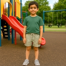 17514596390_Green_With_Brown_Print_Shorts_Model.jpg