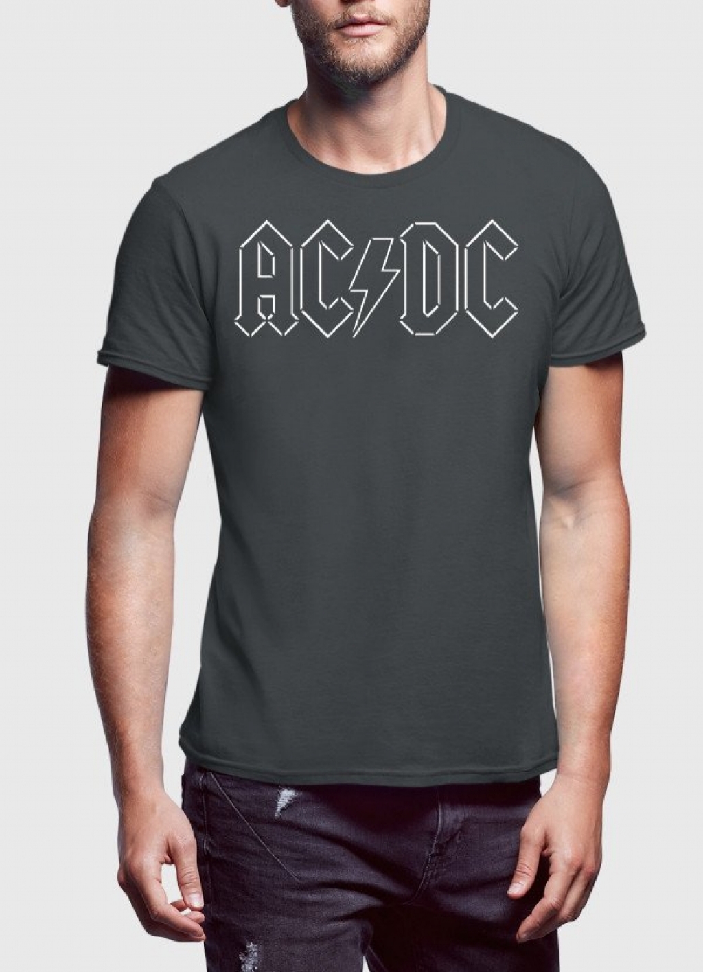 Buy Acdc Back In White Half Sleeve Men T Shirt Grey In Pakistan Affordable Pk