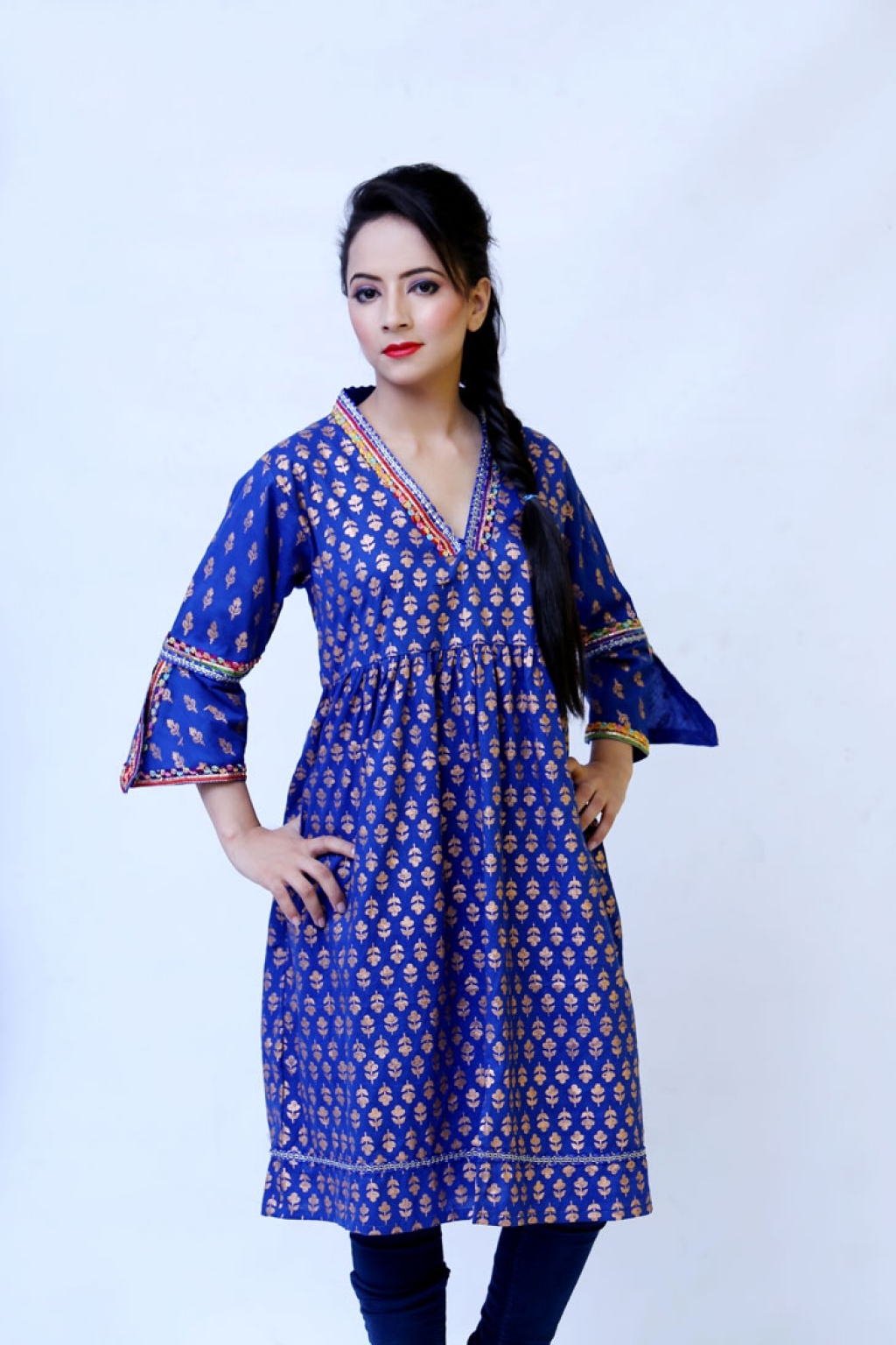 Buy Dark Blue Kurti in Pakistan | online shopping in Pakistan