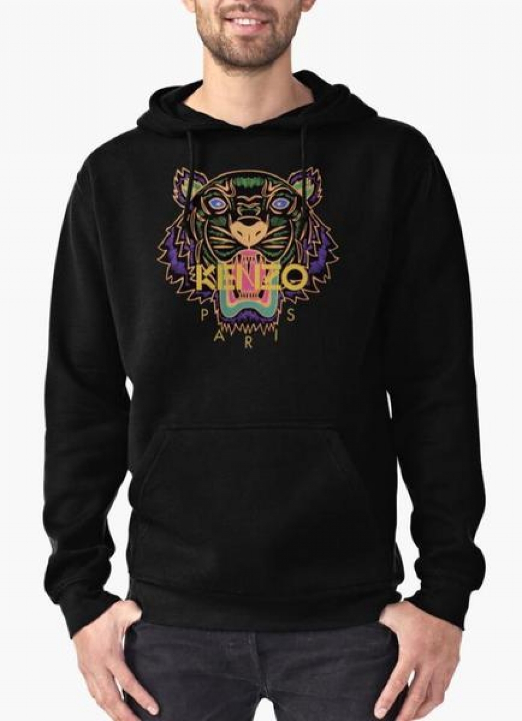 kenzo tiger hoodie black