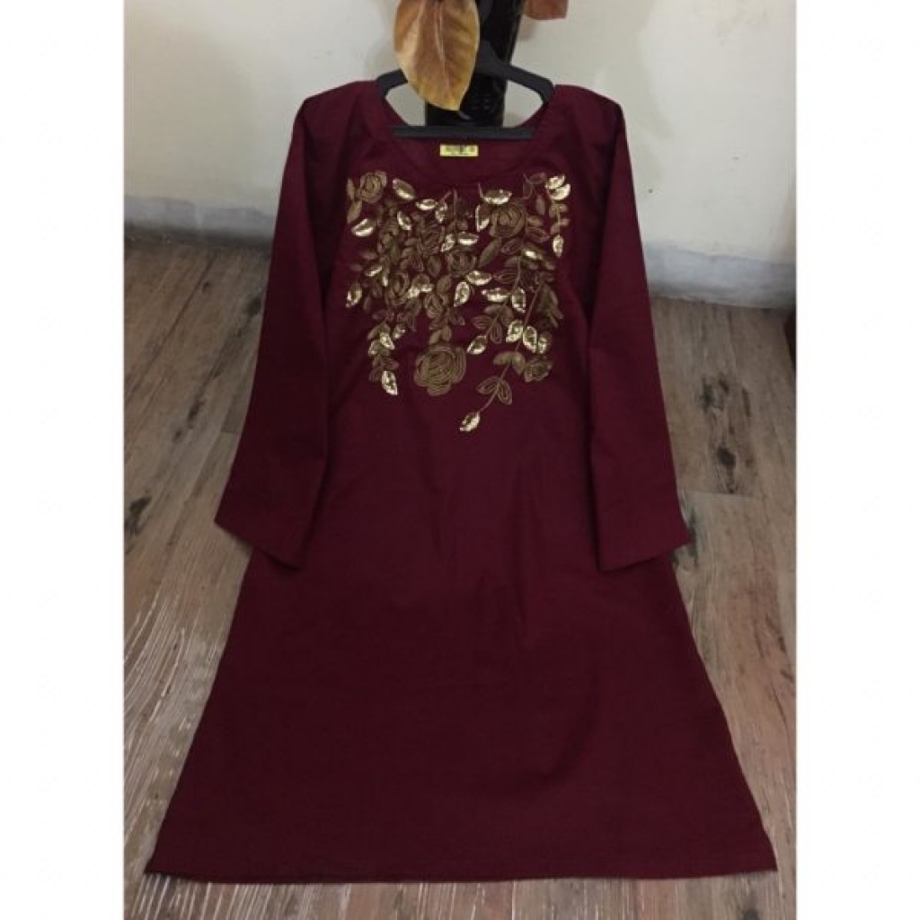 maroon color frocks