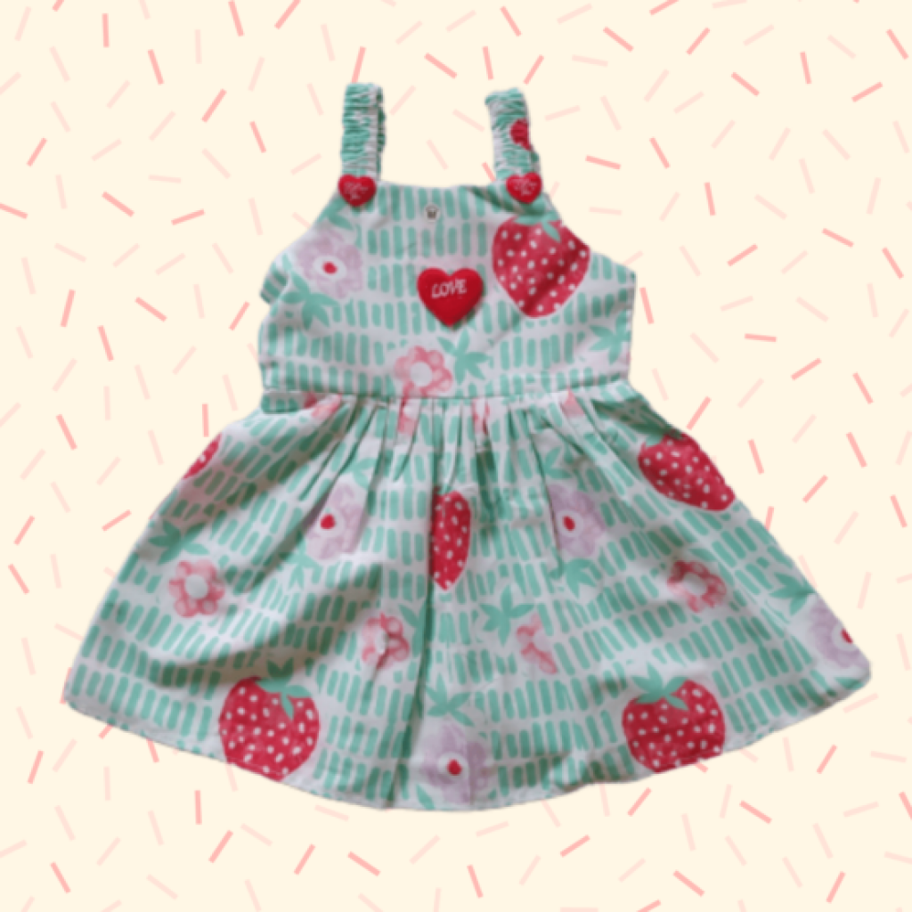 red and green frock