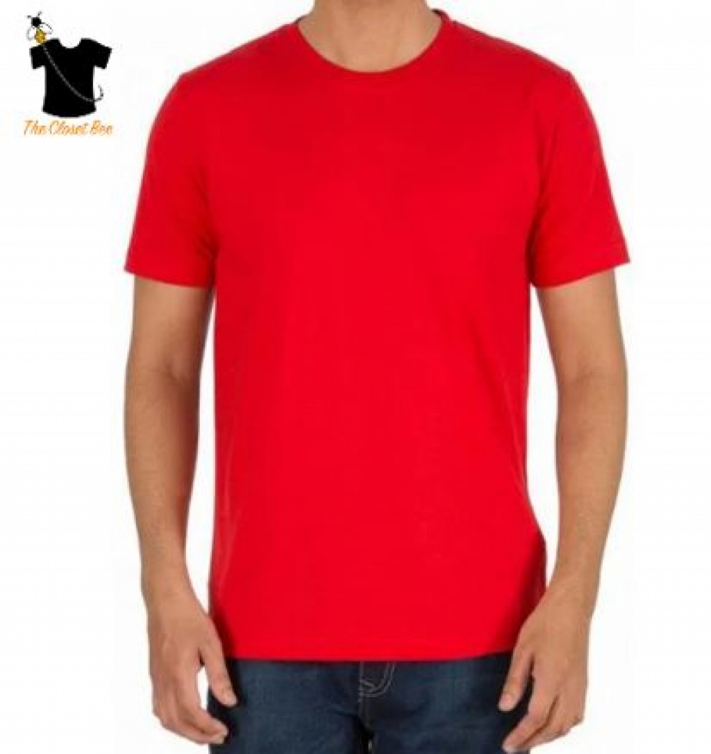 Buy Red Plain Unisex T-Shirt in Pakistan | online shopping in Pakistan