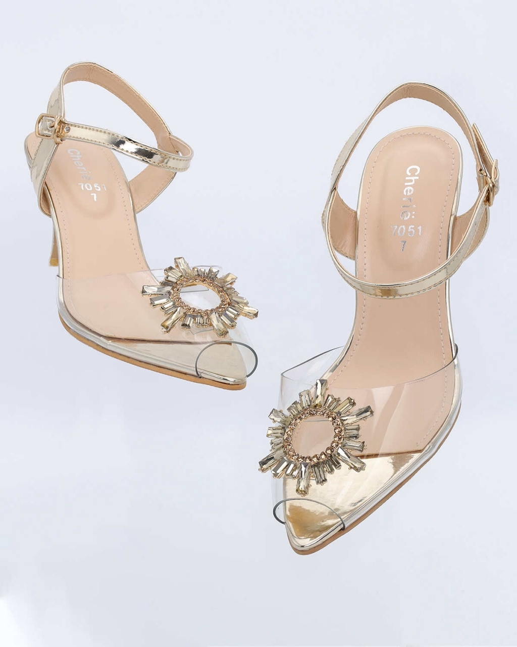 fcity.in - Golden Platform Heels For Women / Classy Women Heels