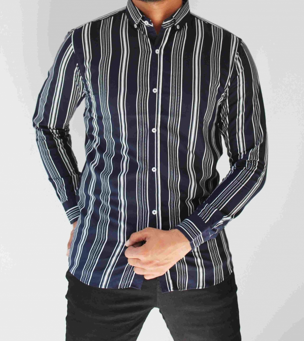 Buy Blue Strip Shirt For men in Pakistan | online shopping in Pakistan