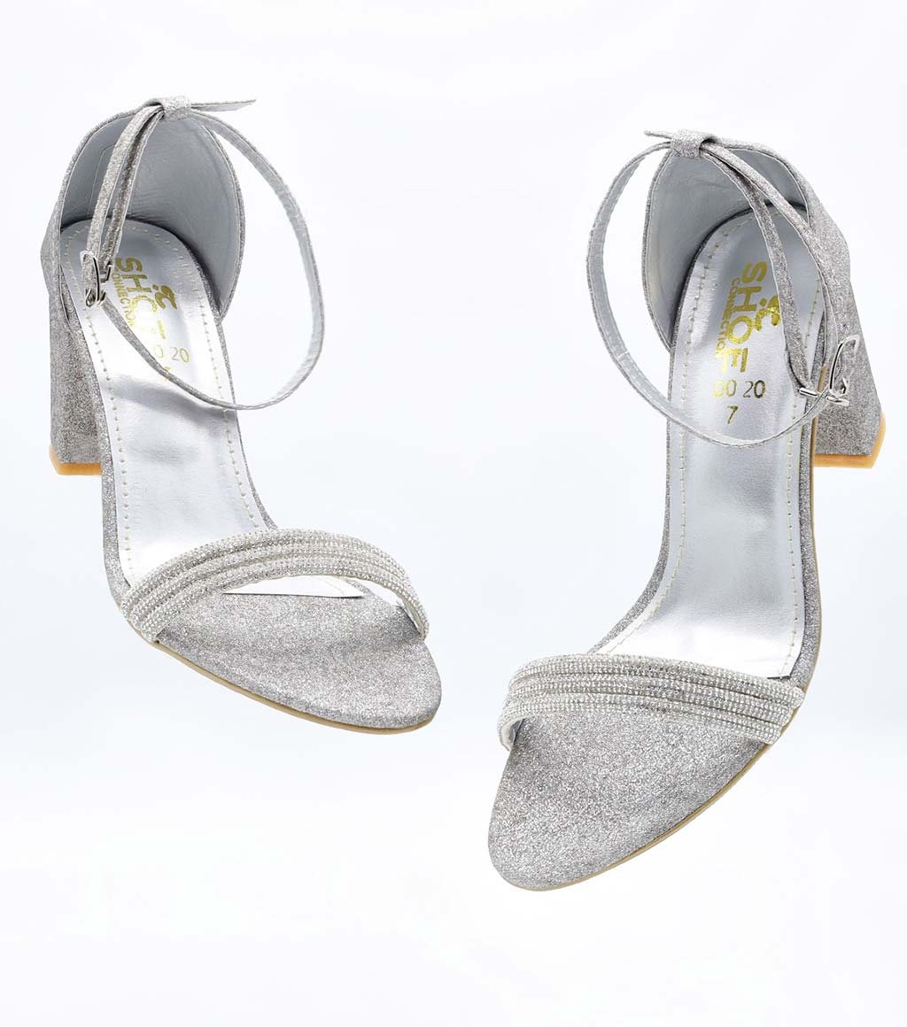Buy Tropez Gold Women's Dress Block Heel Sandals Online At Tresmode