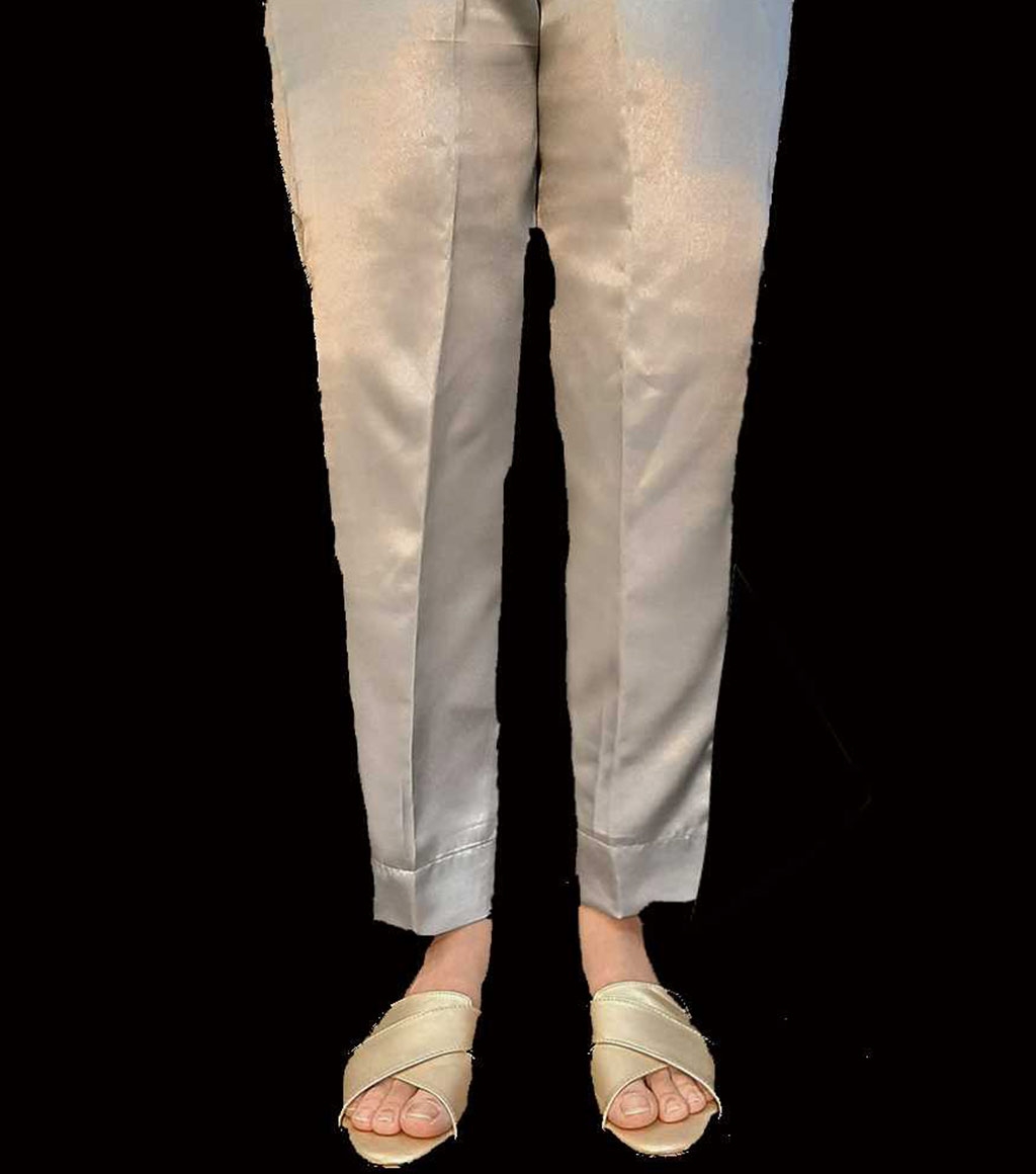 White Anika Lycra Straight Chikankari Cigarette Pant