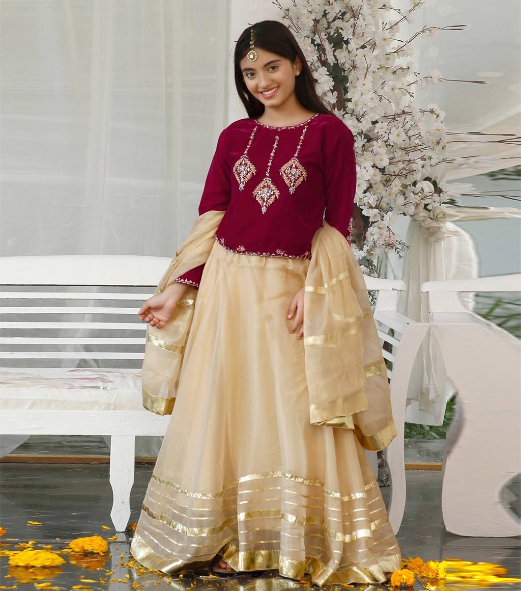 Buy Adi By Aditya Khandelwl Blue Organza Frill Lehenga Saree Set Online |  Aza Fashions
