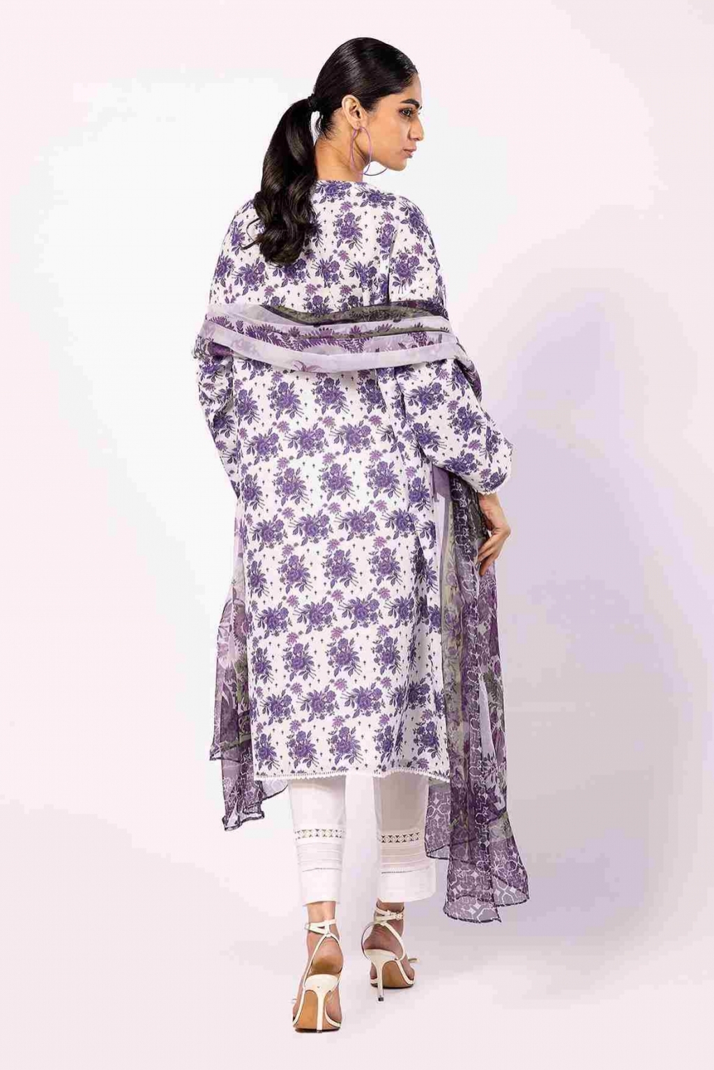 Buy Printed Khaddar White 2Pc Suite on khaadi sale in Pakistan online