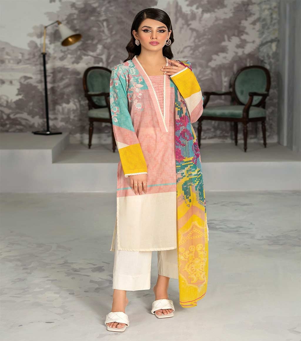 Buy Limelight sale on Pink Printed Unstitched 3Pc Lawn Suit in Pakistan ...