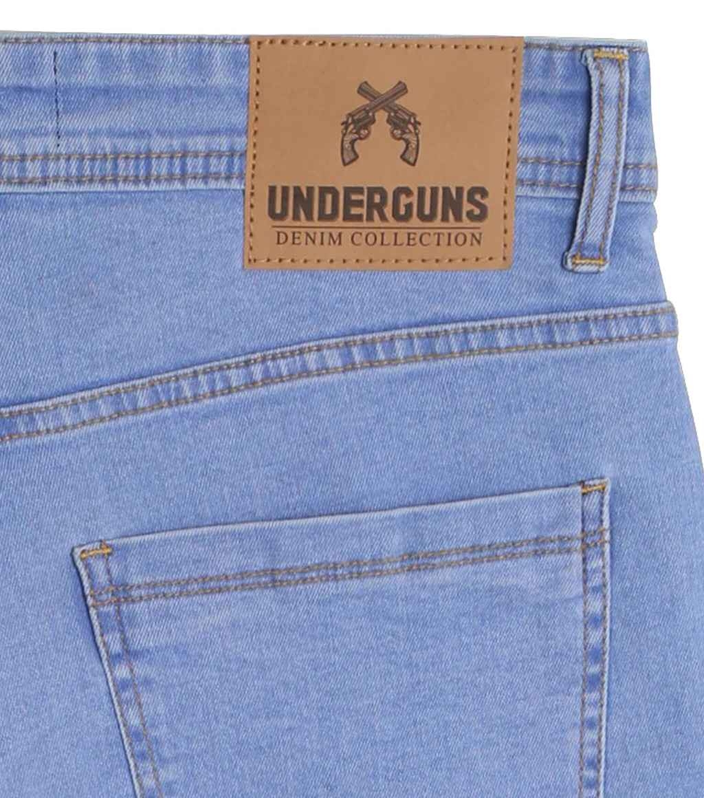 Buy Sky Blue Rex Denim Jeans For Men By UnderGuns in Pakistan online